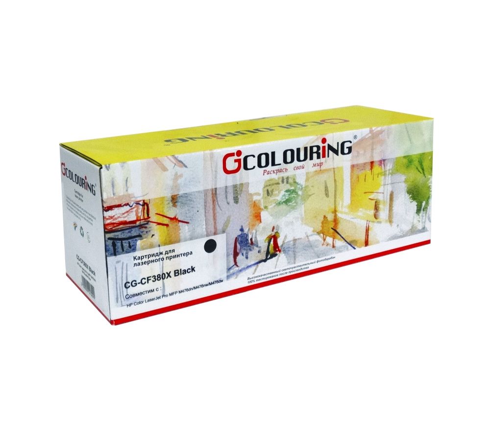 Тонер Картридж Colouring CF380X для HP Color LaserJet Pro M475/M476 MFP Black 4400к CG