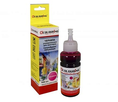 Чернила Colouring CG-INK-UNI-M 100мл для картриджей Canon/Epson/HP/Lexmark