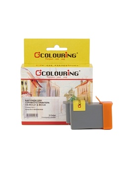 Струйный картридж CG-BCI-21&amp;BCI-24 для принтеров Canon BJ-S100/BJC-2000/2100/4000/4100/4200/4300/4400/4550/4650/5100/5500/FAX-B180C/B210C/B215C/B230C/MultiPASS-C20/C30/C50/C70/C75/C80/C555 с чернилами на водной основе Cyan/Magenta/Yellow 16,5 мл Colouring